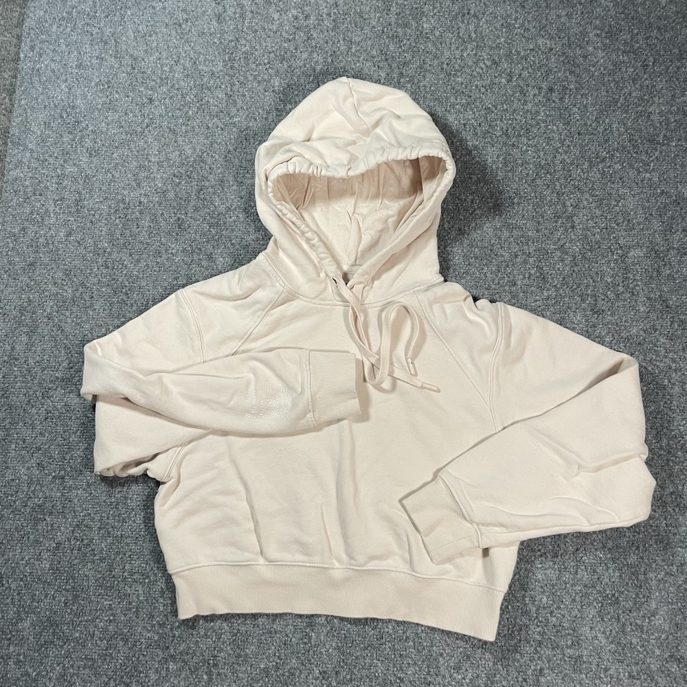 UGG Hoodie Pullover Women's Cropped Small Beige Sweatshirt Loungewear